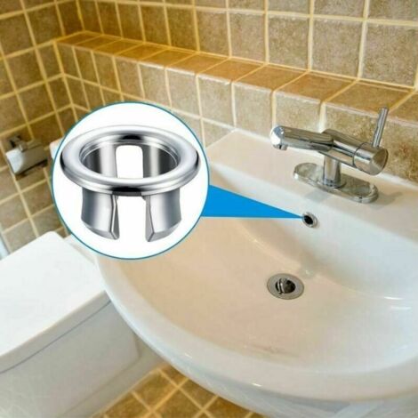 Lot de 4 bagues pour trop-plein de lavabo, pièces de rechange pour éviers de salle de bain ou de cuisine.