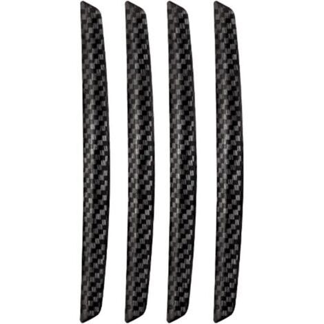 Lot de 4 bandes anti-collision en fibre de carbone noire pour portières de voiture, utilisables sur différents véhicules