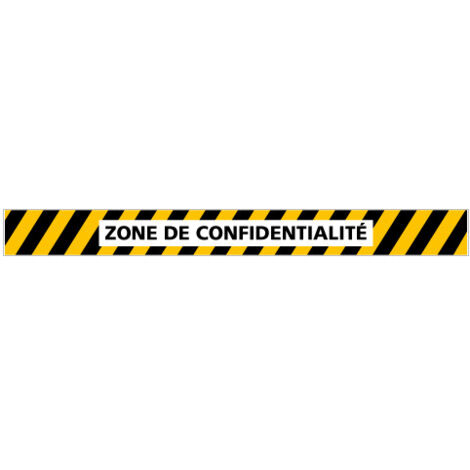 LOT DE 4 BANDES DE MARQUAGE AU SOL ZONE DE CONFIDENTIALITE ANTIDERAPANT (G1490)