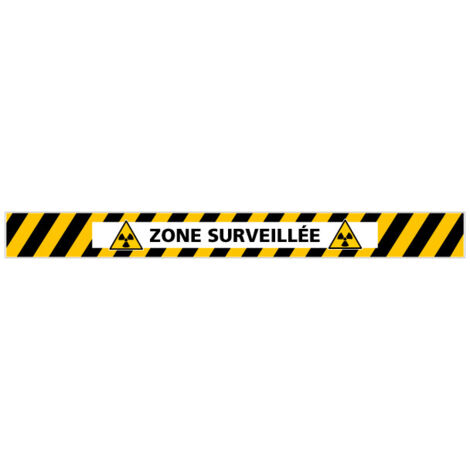 LOT DE 4 BANDES DE MARQUAGE AU SOL ZONE SURVEILLEE (G1150)