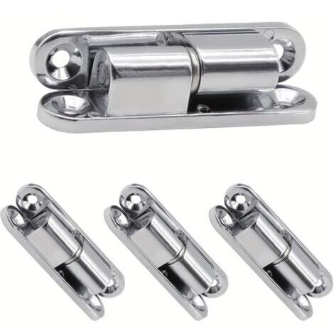 Lot de 4 Bandes de Rénovation pour Charnières de Porte et Fenêtre en Alliage de Zinc Réparation et Remplacement Faciles avec Vis