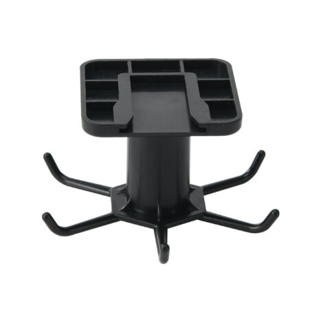 Lot de 4 barres murales avec crochets rotatifs, rotation 360°, pour ustensiles de cuisine, noir