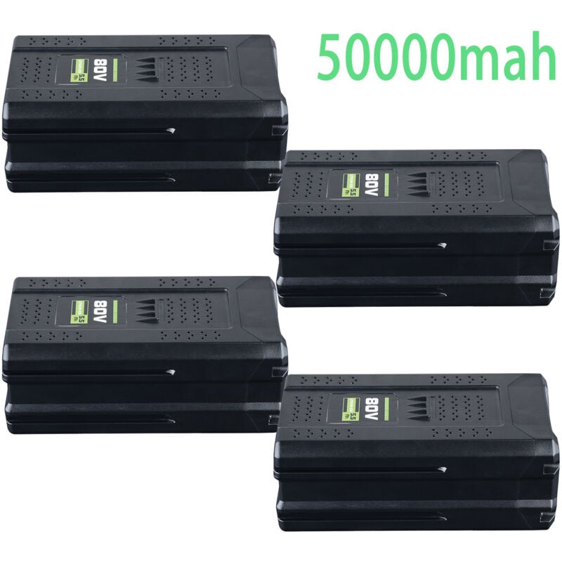 Lot de 4 batteries Li-Ion de haute qualité de 5,5 Ah pour souffleuse à neige Greenworks 80 v 80 v GBA80200 GBA80250 GBA80400 GBA80500