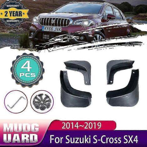 Lot de 4 bavettes garde-boue pour Suzuki S-Cross SX4 2014-2019 Mk2 - Accessoires auto