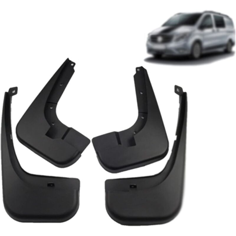Lot de 4 Bavettes Voiture Garde-Boue Splash Guard Compatible pour Mercedes-Benz Vito W447 2016-2021 Accessoire Ensemble Garde-Boue Kit Avant ArrièRe