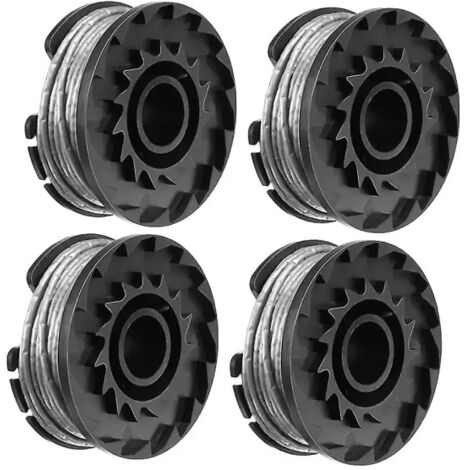 Lot de 4 bobines de coupe-bordures pour Bosch Easygrasscut 23, 26, 18, 18-230