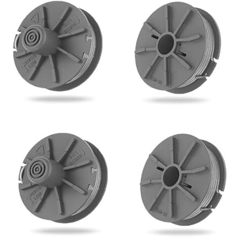 Lot de 4 bobines de fil de rechange pour débroussailleuse Gardena 5307-20 en nylon, bobine de rechange adaptée pour débroussailleuse Art 8846 8847