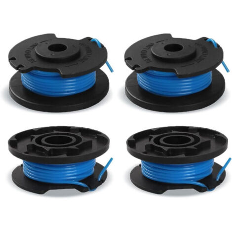 Lot de 4 bobines de fil pour coupe-bordure Ryobi One+ Ryobi AC14RL3A/AC14HCA, 4 bobines de coupe-bordure(3,4 m x diamètre 1,65 mm)