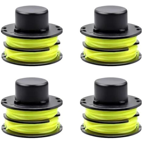 Lot de 4 bobines de fil pour Ryobi RAC119, compatible avec Ryobi RLT3025F/S, RLT3525S, bobine de coupe-herbe, bobine de coupe-herbe pour RAC119, bobine de rechange pour coupe-herbe RAC119