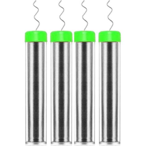 Lot de 4 bobines de soudure de 0,8 mm, noyau de colophane sans plomb, soudure, flux, soudure pour la réparation de composants de soudure électrique et le bricolage