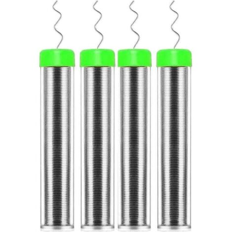 Lot de 4 bobines de soudure de 0,8 mm, noyau de colophane sans plomb, soudure, flux, soudure pour la réparation de composants de soudure électrique et le bricolage