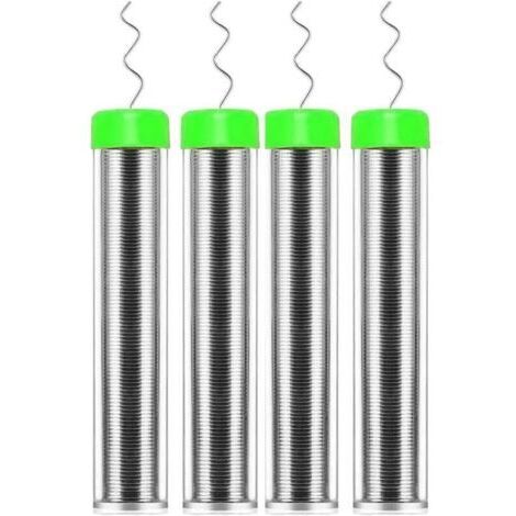 Lot de 4 bobines de soudure de 0,8 mm, noyau de colophane sans plomb, soudure, flux, soudure pour la réparation de composants de soudure électrique et le bricolage