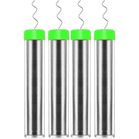 Lot de 4 bobines de soudure de 0,8 mm, noyau de colophane sans plomb, soudure, flux, soudure pour la réparation de composants de soudure électrique et le bricolage