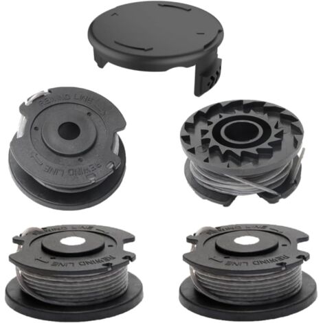 Lot de 4 bobines débroussailleuse pour Bosch Art 23 SL 26 SL, EasyGrassCut 18, 23, 26, 18-230, 18-260, Cache-Bobine F016F04557 (4 bobines+1 Couvercle) -