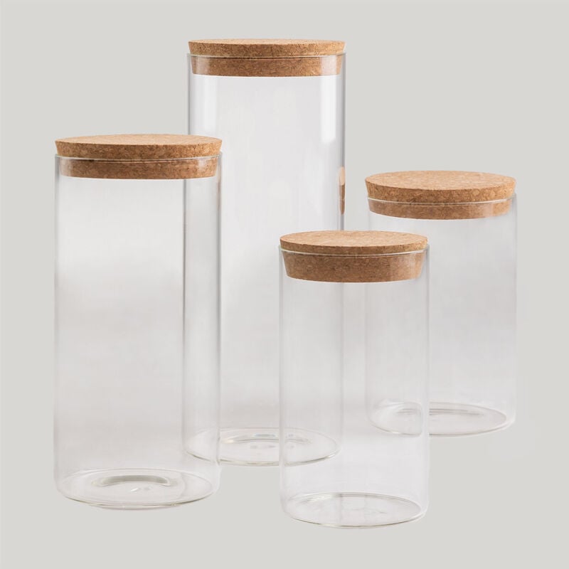 Sklum - Lot de 4 Tarros de Cristal Récompense