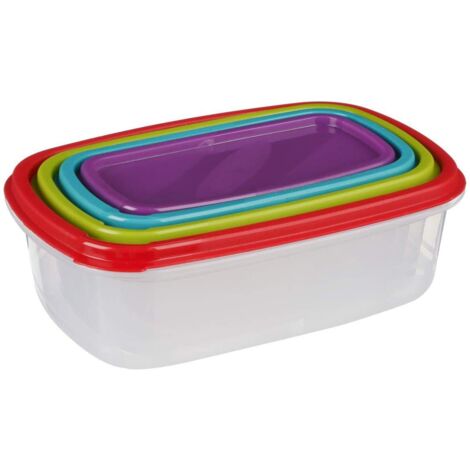 Lot de 4 boîtes de conservation rectangles - Secret de Gourmet