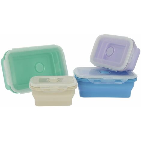Lot de 4 boîtes de cuisine rétractables INCASA