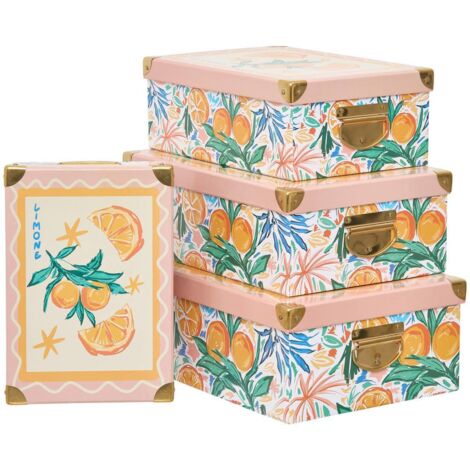 Lot de 4 boîtes de rangement box' - 5five