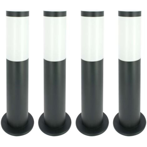 Lot de 4 Bornes extérieures E27 anthracite VALENTE hauteur 45cm