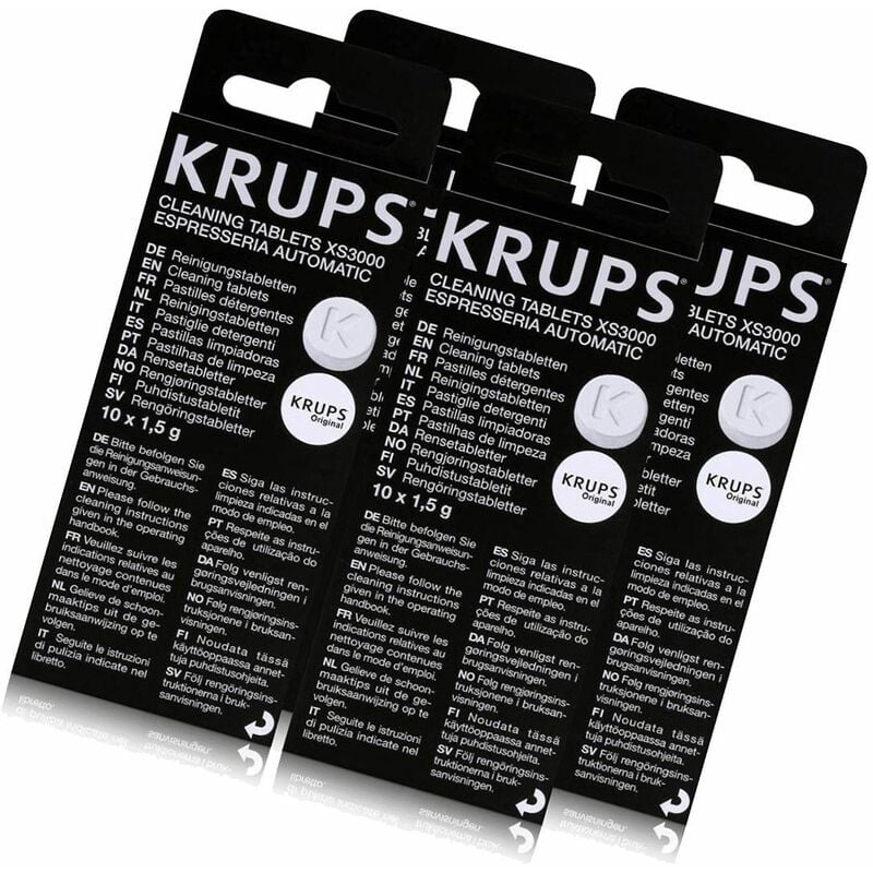 Krups - Lot de 4 boîtes de pastilles détergentes (XS300010) Accessoires et entretien seb