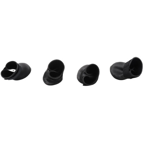 Lot de 4 bottes imperméables en silicone pour chien, mignonnes et antidérapantes, chaussures de pluie de protection (taille M, noir)