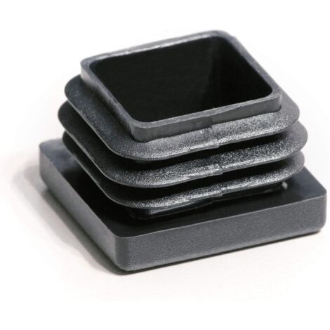 Lot de 4 Bouchon à lamelles, 19 x 19 mm, Plastique polyéthylène, Pour tube carré, Meuble, Protection sol