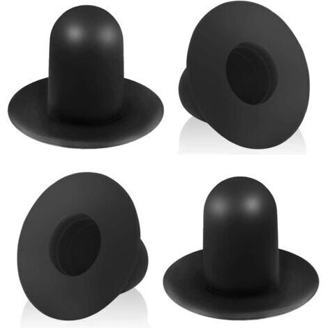 Lot de 4 Bouchons de Piscine, Bouchons muraux de Rechange pour Piscine, passoire, Bouchon de Trou Compatible avec Intex et (Noir, Long)