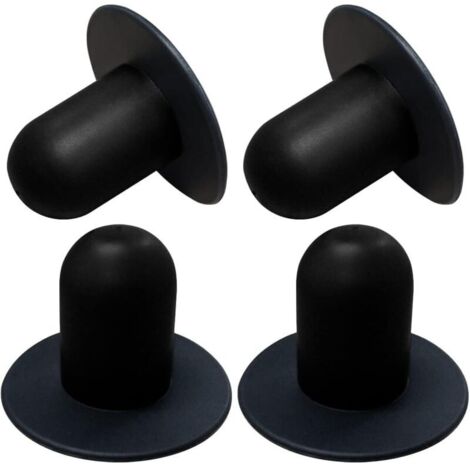Lot de 4 bouchons de remplacement pour filtre de pompe de piscine Bestway et Intex (noirs)