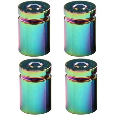 Lot de 4 bouchons de valve de pneu pour voiture, vélo, moto, mion, vélo, multicolore