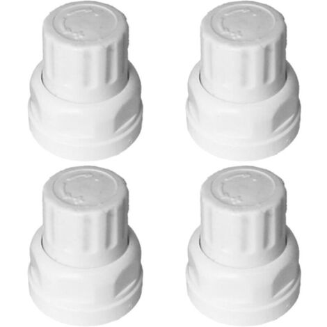 Lot de 4 bouchons de valve de radiateur, interrupteur à volant pour chauffage au sol, filetage M30 x 1,5 - Commutateur automatique de valve de contrôle de la température (court)