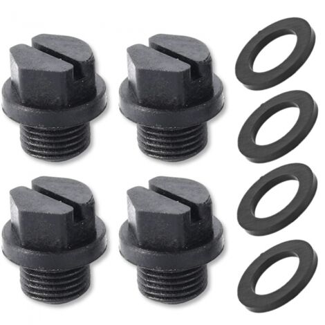 Lot de 4 bouchons de vidange avec joint torique, bouchons de pompe, filtre de piscine, bouchons de vidange de rechange pour pompes Hayward