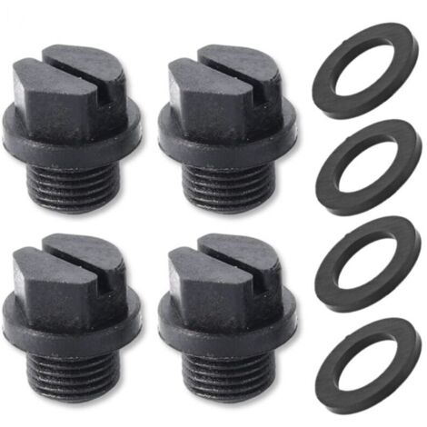Lot de 4 bouchons de vidange avec joint torique, bouchons de pompe, filtre de piscine, bouchons de vidange de rechange pour pompes Hayward