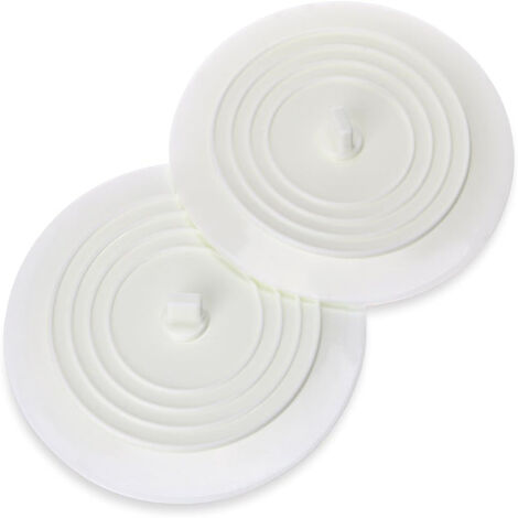 Lot de 4 bouchons de vidange en silicone, bouchons universels pour évier, blanc