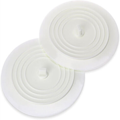 Lot de 4 bouchons de vidange en silicone, bouchons universels pour évier, blanc