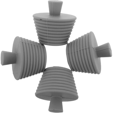 Lot de 4 Bouchons en Silicone Gris Étanches et Flexibles Joints