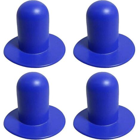 Lot de 4 bouchons muraux de piscine - Pièces de rechange - Filtre de piscine hors sol - Filtre de pompe - Bouchon de trou compatible avec Intex et Bestway (bleu)