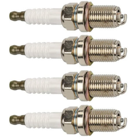 Lot de 4 bougies d'allumage de rechange pour Champion RC12YC Briggs et Stratton 491055 491055S 692051 792015 491055T 5066 Kohler 25 132 12-S JD M78543 531308128 moteur de tondeuse à gazon.