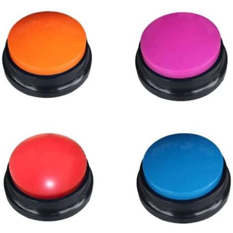 FLITI Lot de 4 boutons de communication pour animaux de compagnie, jouet d'entraînement pour chien et chat