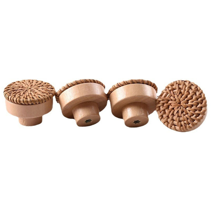 Lot de 4 boutons pour meubles en rotin style bohème boutons pour meubles vintage style Madère