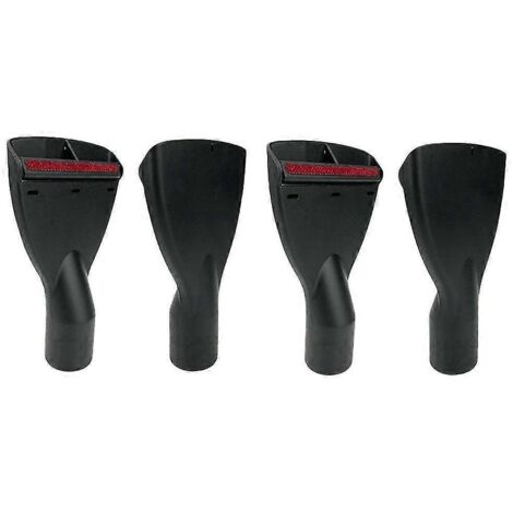 Lot de 4 brosses d'aspirateur 32/35 mm, accessoires pour aspirateur, embout plat, pour canapé, diamètre intérieur standard, noir