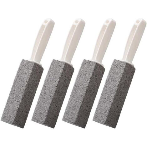 Lot de 4 brosses de toilette avec pierre ponce et manche, brosse de nettoyage pour toilettes-AquaForge