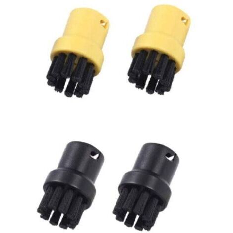 Lot de 4 brosses rondes pour nettoyage à vapeur - Accessoires compatibles avec Karcher SC1 SC2 SC3 SC4 SC5 SC7 CTK10 - OUYLAF
