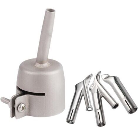 Lot de 4 buses de soudage de 5 mm, pointe de soudeur standard, buse de soudage à vitesse ronde, buse de soudage triangulaire, buse de agrafage pour pistolet à air chaud en plastique vinyle PVC