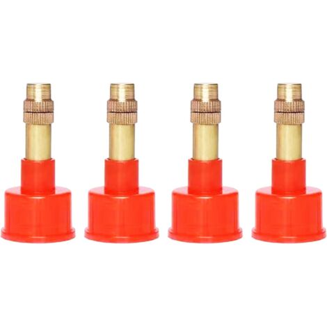 Lot de 4 buses pulvérisation pompe jardin, buse rechange en laiton, bouchon pulvérisateur à pression 16 mm, tête montage filetée ID pour brumisateur manuel 2 Rouge 20mm/0.78" for 0.8-1.5L