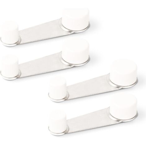lot de 4 butée de porte, double tête pivotante, métal et plastique, avec vis, pour maison et bureau