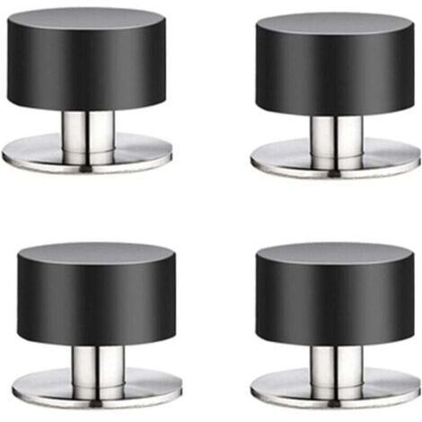 Lot de 4 butées de porte en caoutchouc, butées de porte auto-adhésives 3M pour plinthes, butées de porte fixées au mur pour atténuer le son à la maison, au bureau, sur la terrasse