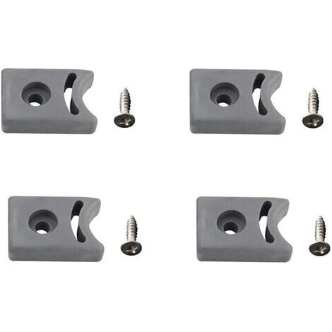 Lot de 4 butées de poulie de porte et pare-chocs, haut et bas, pour cabine de douche coulissante en plastique