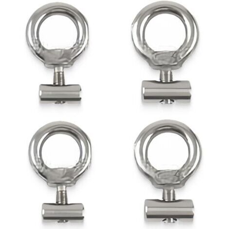 Lot de 4 butoirs d'auvent en acier inoxydable, accessoires camping car, Kit de blocage pour store de camping - Accessoires pour rail de passepoil pour caravane, camping-car, bateau Marque : KOL