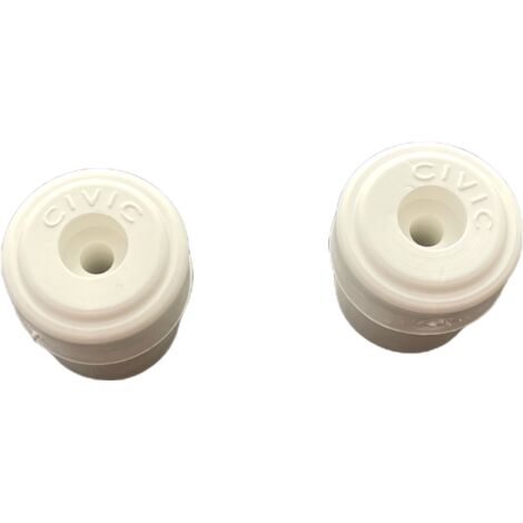 Lot de 4 butoirs de sol Tougom MADE IN FRANCE en élastomère blanc. Diamètre 36mm et hauteur 32mm.
