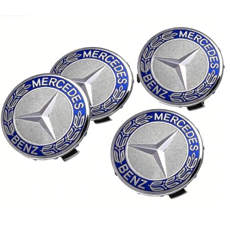 Lot de 4 cache-moyeux de roue Benz, enjoliveurs centraux pour Mercedes-Benz, multicolores (en option)